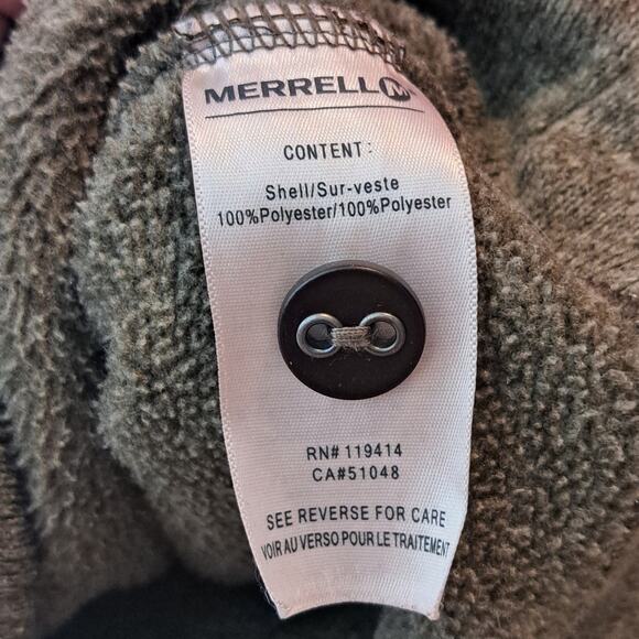 Merrell Delilah Fleece Hooded Sweater/Jacket Long Sleeve Small Olive Green - Picture 8 of 9